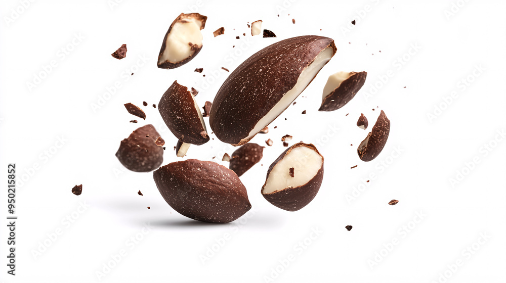 Obraz premium Chocolate Covered Brazil Nut Explosion