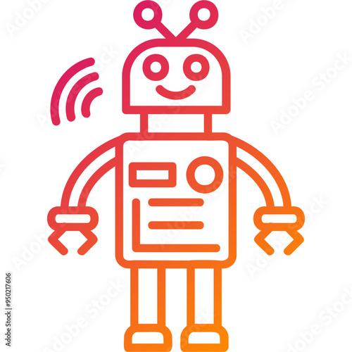 Robot Vector Icon Design