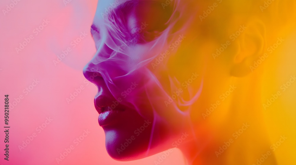 pink and yellow gradient background with an abstract shape pink and yellow gradient background with an abstract shape