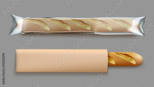 3D Fresh Baguette Isolated On White Background