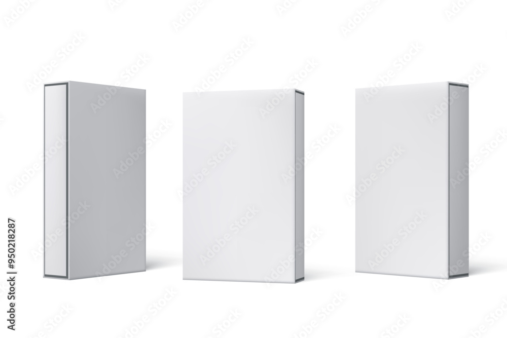 Fototapeta premium Blank Clear Package Box For Soft Set