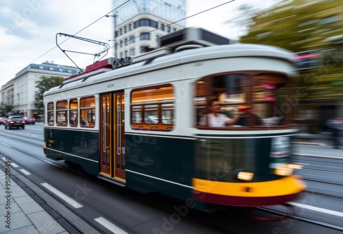 Timelapse Tram A series of photographs of a tram taken over a pe