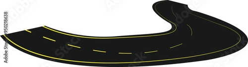 Bending Road Illustration