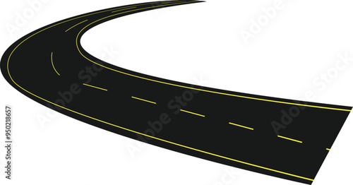 Bending Road Illustration