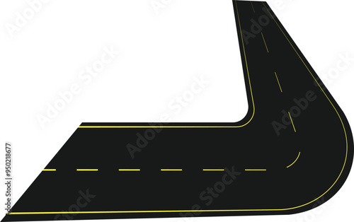 Bending Road Illustration