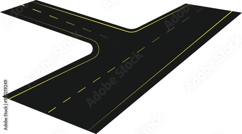 Bending Road Illustration