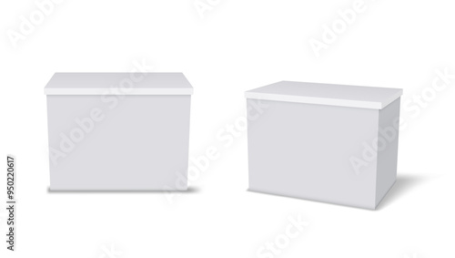 White Clear Information Stand Or Reception Mockup