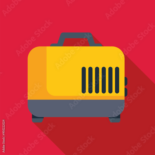 Yellow portable power generator supplying electricity, ensuring power for outdoor events and emergencies