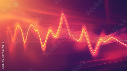 A heart rate graph with an irregular heartbeat pattern, highlighting fluctuations and anomalies, set against a neutral background.