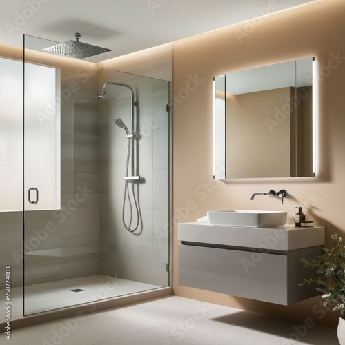 modern bathroom with tiles