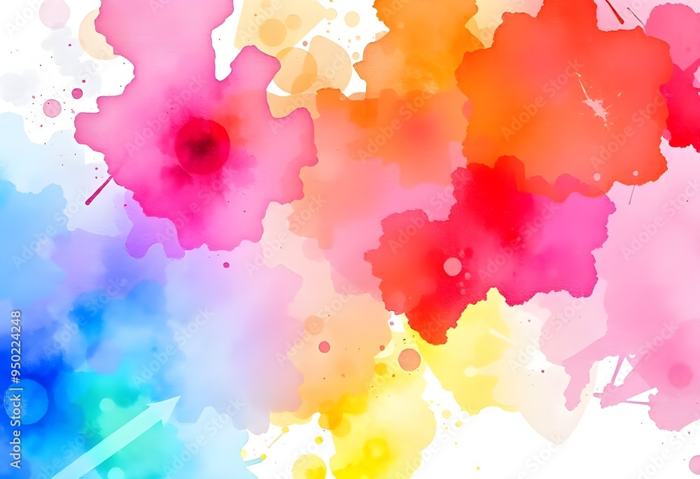 Obraz premium Abstract watercolor background with splashes.
