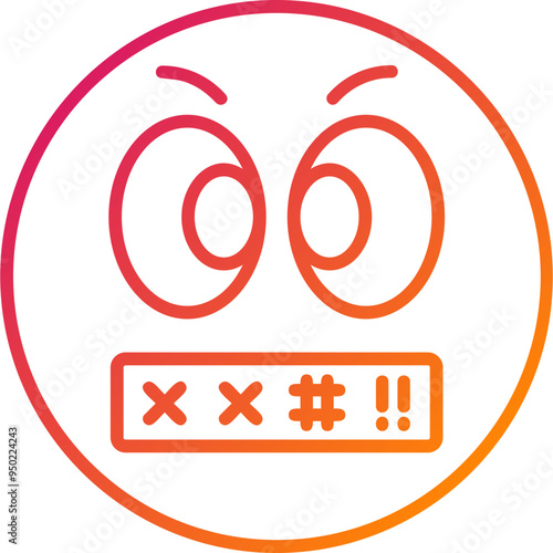 Swearing Vector Icon Design