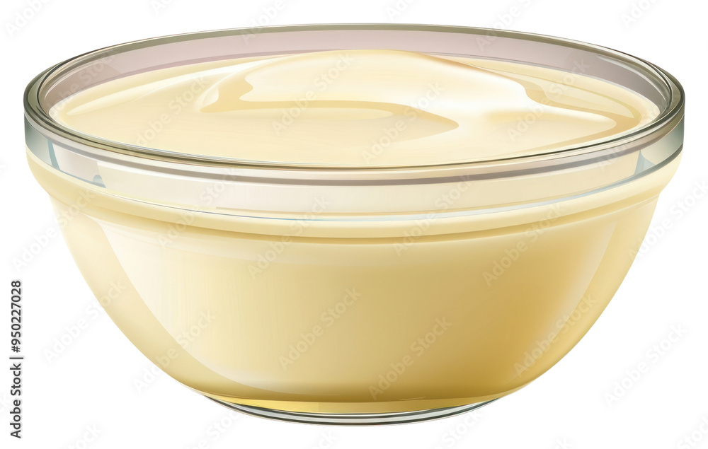 PNG Creamy dessert in glass bowl PNG Creamy dessert in glass bowl