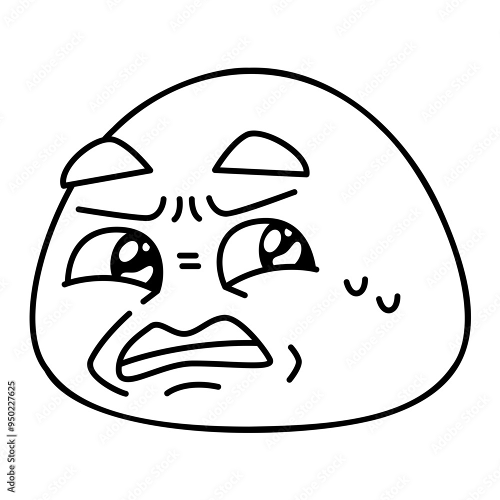 Disgusted Face Emoji Line Disgusted Face Emoji Line