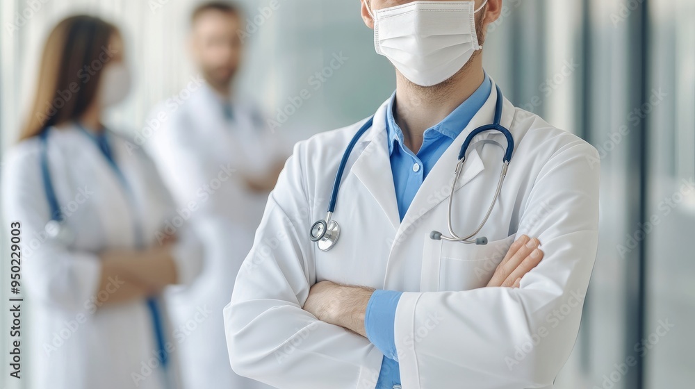 a confident man as a doctor in hospital