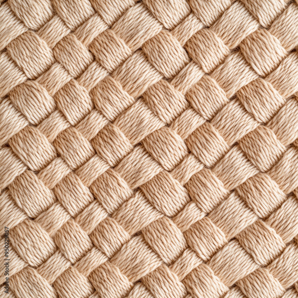 Close-up of woven beige fabric texture with intricate pattern. Close-up of woven beige fabric texture with intricate pattern.
