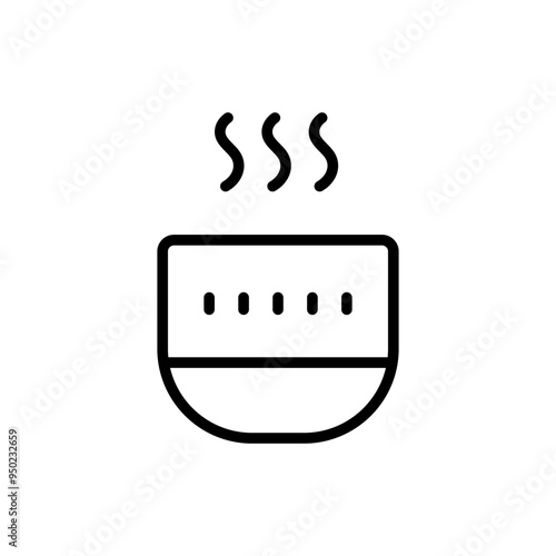 Humidifier Device Line Icon. Electronic Appliance Air Purifier Concept Outline Pictogram. Ventilation Technology Illustration. Simple Vector Isolated On White Background.