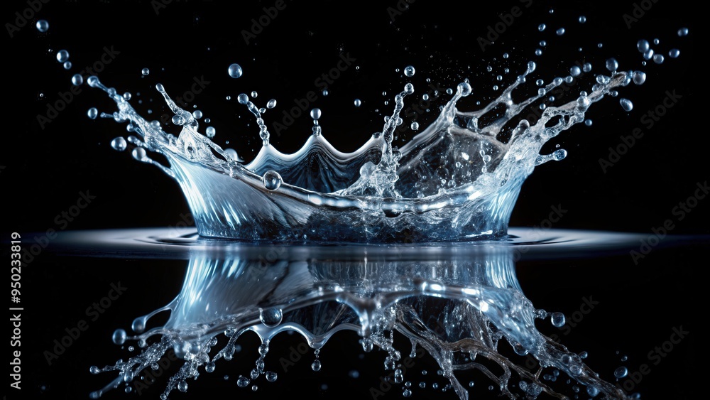 Water splash captured isolated on a black background, water, splash, isolated, black, background, liquid, droplets, abstract Water splash captured isolated on a black background, water, splash, isolated, black, background, liquid, droplets, abstract