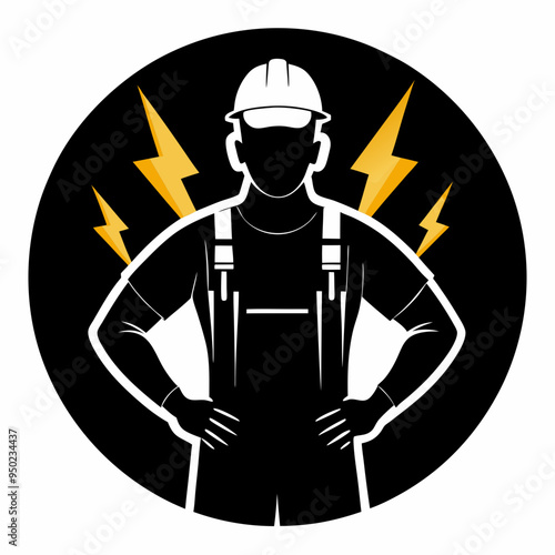 Electrician Black silhouette