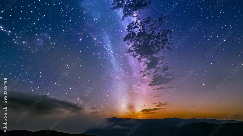 Astronomical Wonders: Milky Way and Fast Clouds Time-Lapse Astronomical Wonders: Milky Way and Fast Clouds Time-Lapse