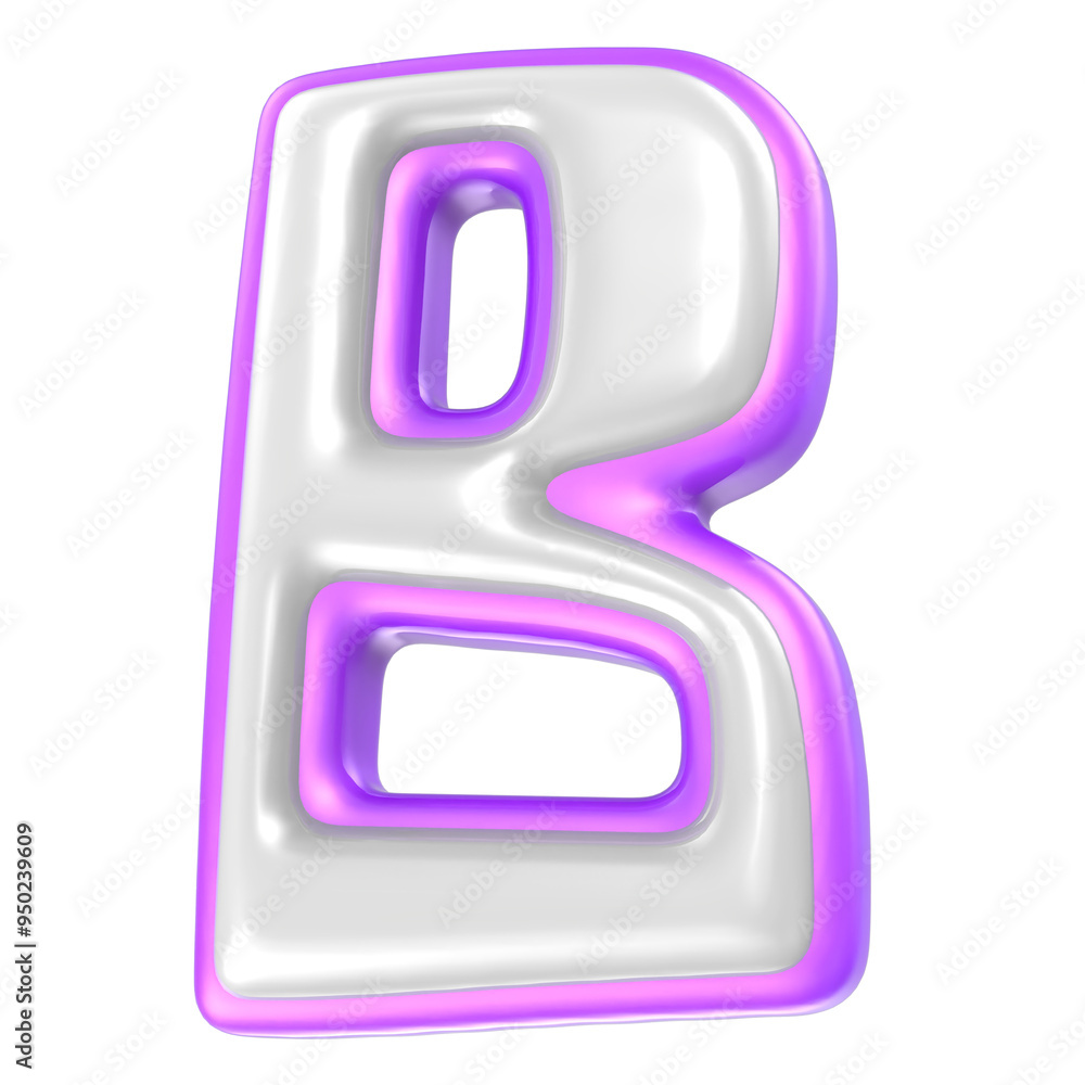 Font B Purple And White 3D Rendering Font B Purple And White 3D Rendering