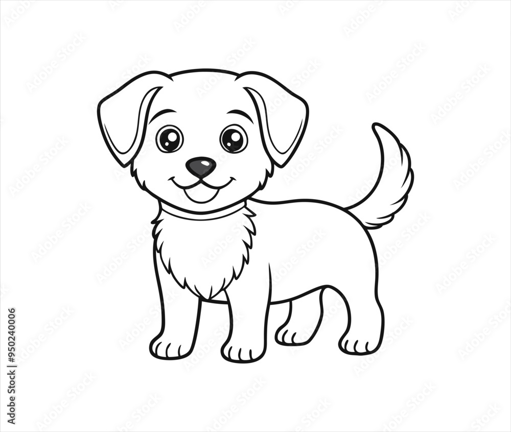 A cute Dog silhouette vector A cute Dog silhouette vector