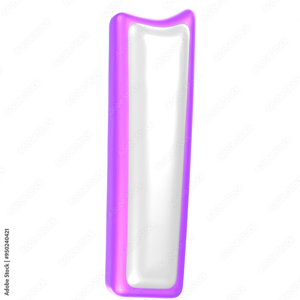 l Purple And White Font 3D Rendering l Purple And White Font 3D Rendering