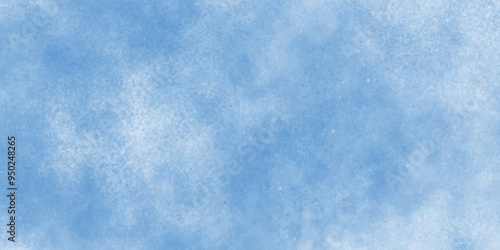 Watercolor stain with hand paint pattern on blue canvas, Abstract beautiful light blue cloudy sky clouds with stains, Creative vintage light sky blue background with various clouds and fogg.