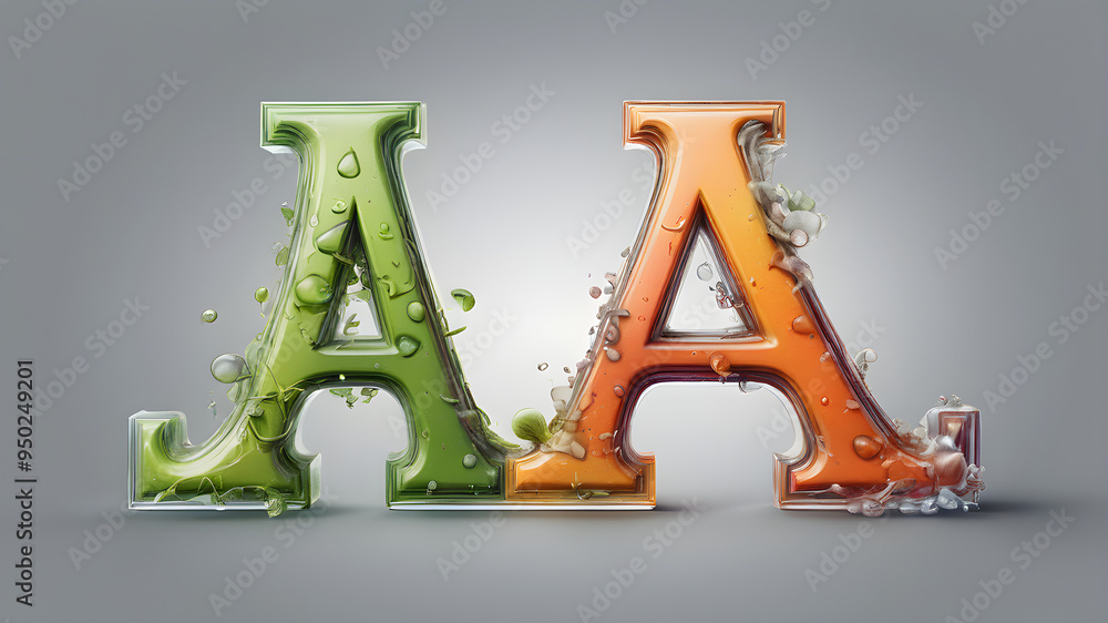 vibrant letter A with green leafy patterns for eco-friendly typography design vibrant letter A with green leafy patterns for eco-friendly typography design