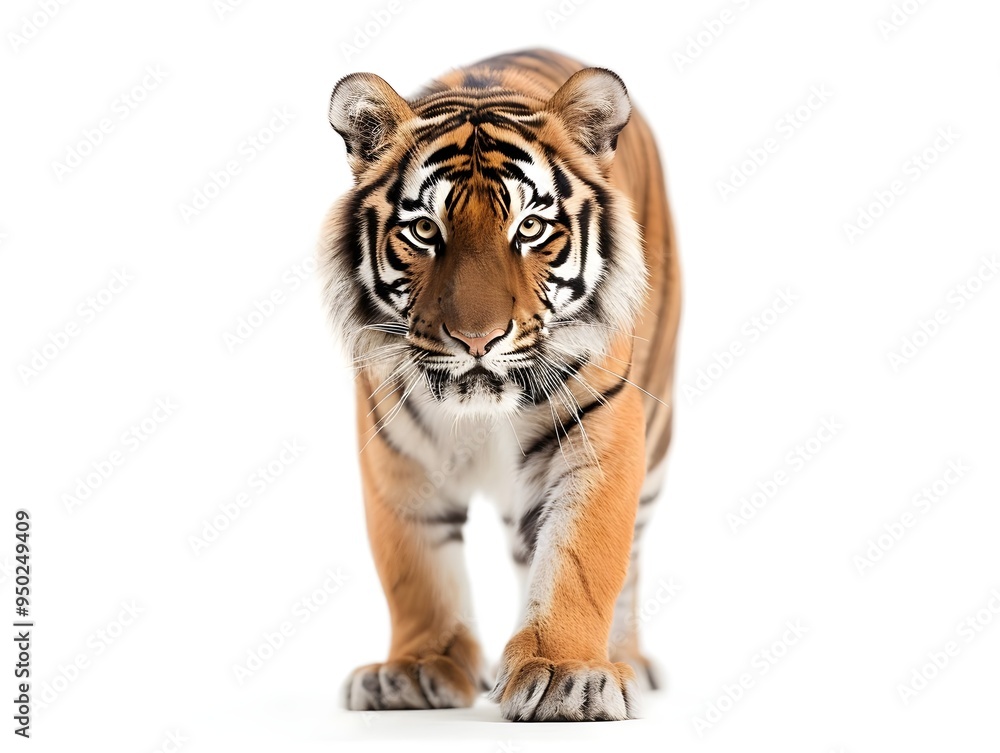 Fototapeta premium bengal tiger isolated on white