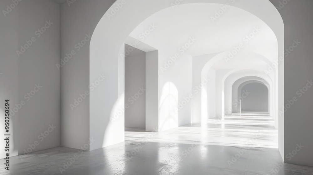 Empty space in white architecture Empty space in white architecture