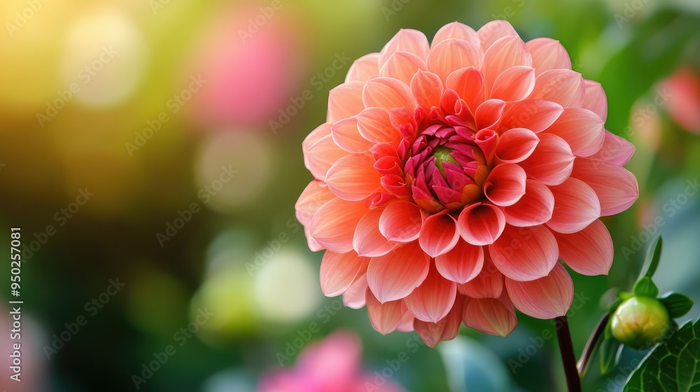 Elegant flowers blooming in vibrant Elegant flowers blooming in vibrant