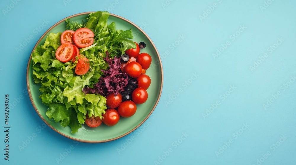 Nutritional balance, diverse foods on a plate for longevity, 3D illustration Nutritional balance, diverse foods on a plate for longevity, 3D illustration