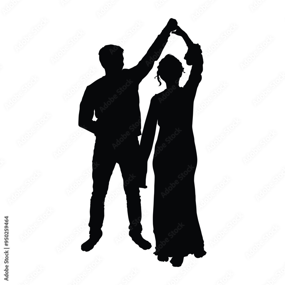 Couple silhouette dance illustration design graphic Couple silhouette dance illustration design graphic