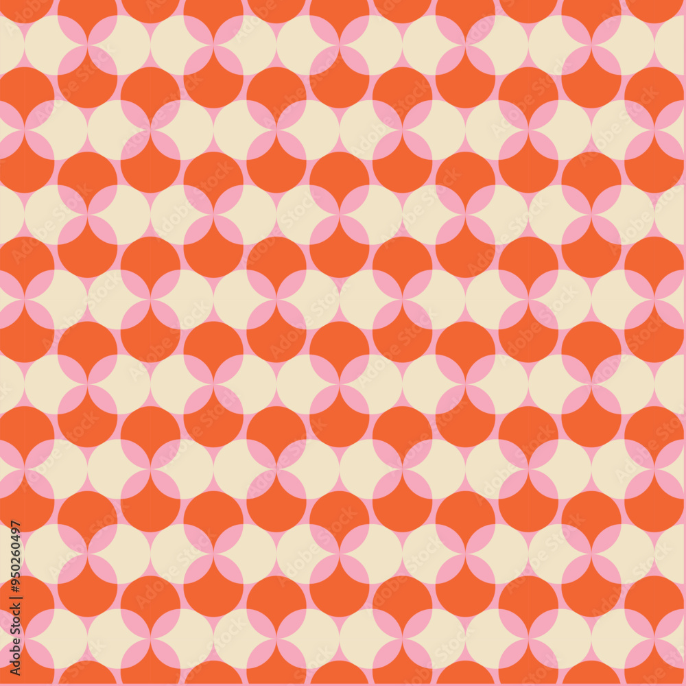 70's Retro Seamless Pattern. 60s and 70s Aesthetic Style. 70's Retro Seamless Pattern. 60s and 70s Aesthetic Style.