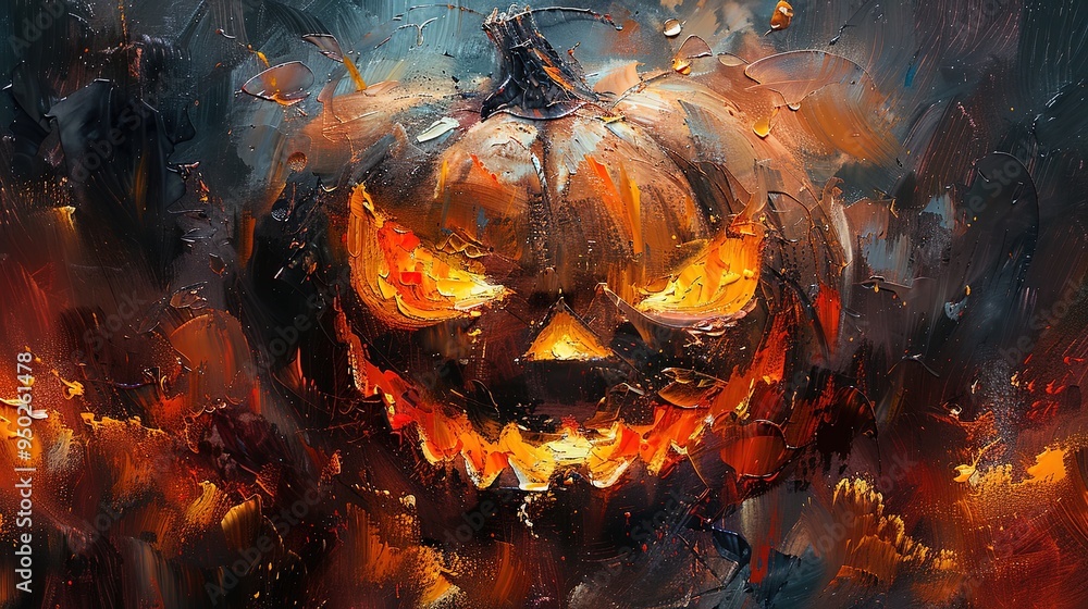 a jackolantern with a wicked smile and glowing eyes, a jackolantern with a wicked smile and glowing eyes,