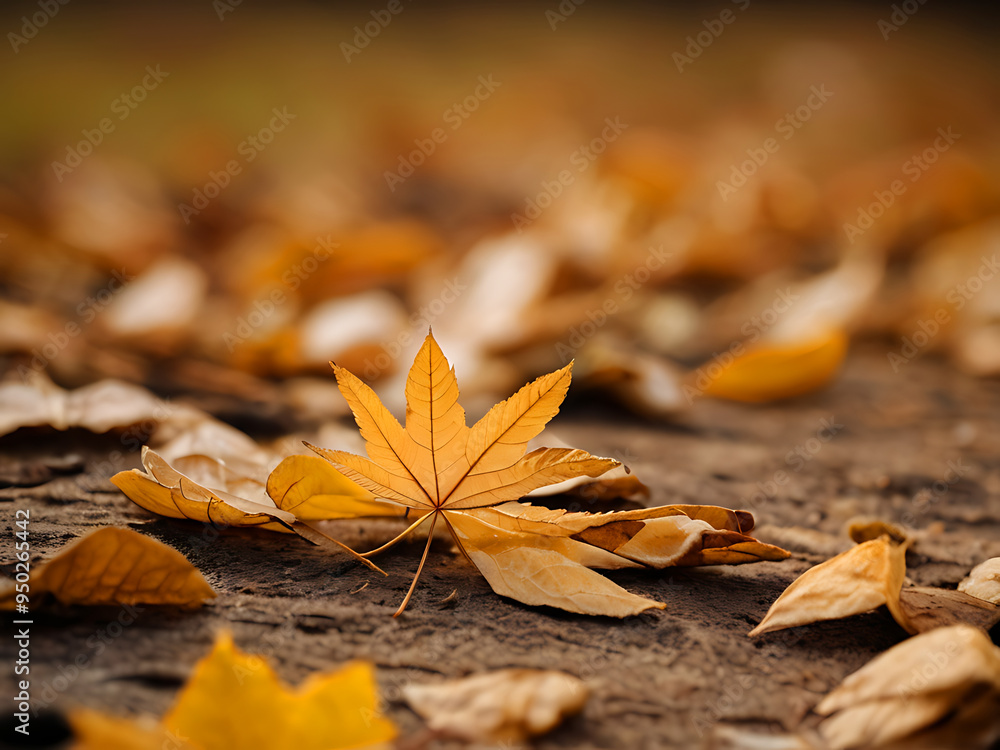 Dry Defocused autumn leaves in nature Dry Defocused autumn leaves in nature