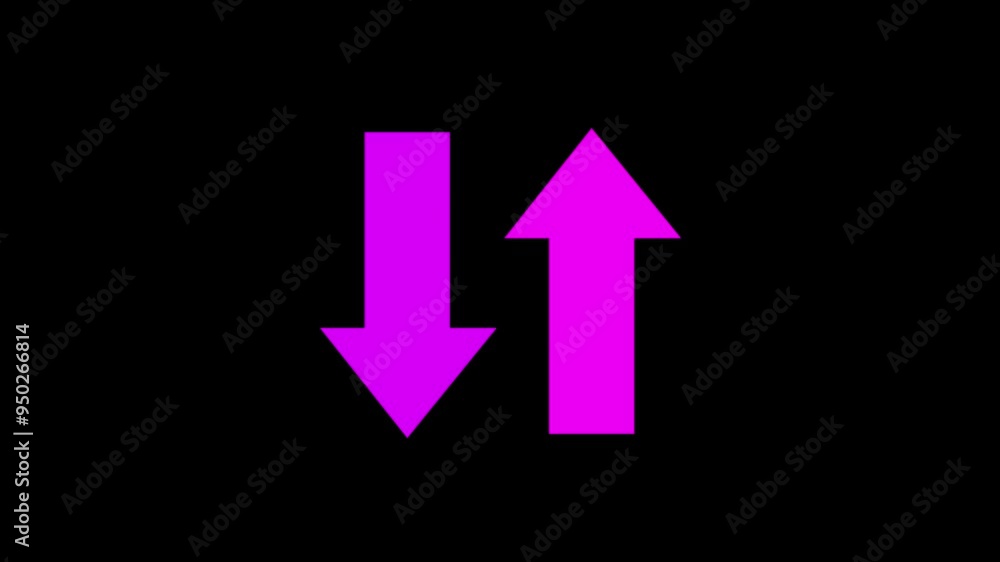 Blue swipe up and down pointing solid arrow icon. Flashing direction indicators. Blue swipe up and down pointing solid arrow icon. Flashing direction indicators.