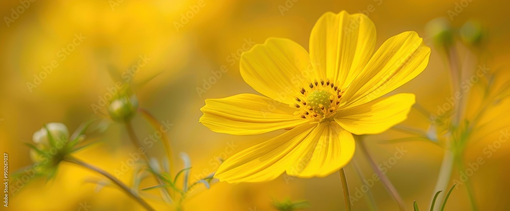 Yellow Cosmos Flower in Bloom Yellow Cosmos Flower in Bloom