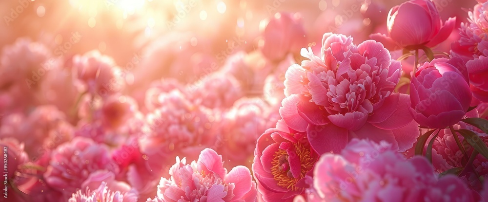Pink Peonies in Soft Sunlight Pink Peonies in Soft Sunlight