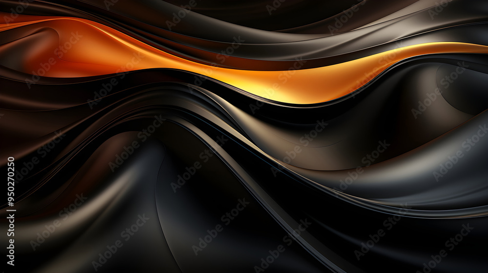 black luxury abstract background with lines and waves golden elegant texture backdrop generative Ai. black luxury abstract background with lines and waves golden elegant texture backdrop generative Ai.