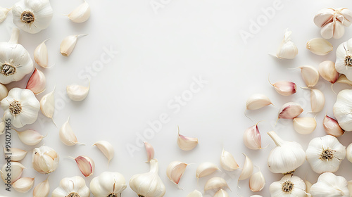 Fresh Garlic Clove Isolated on Crisp White Background.