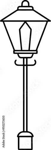 set of street lamp vector