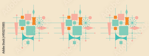 50s Mid Century Modern Seamless Pattern
