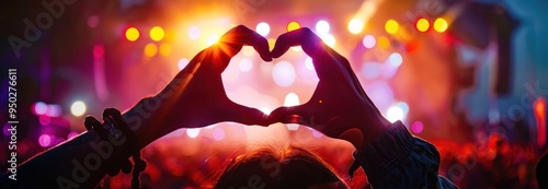 Heart Shaped Hands at a Concert