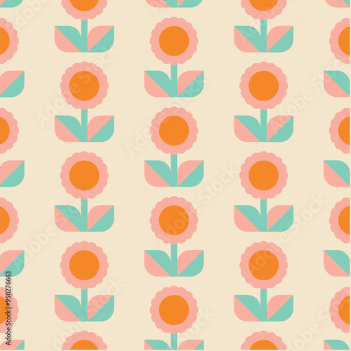 50s Mid Century Modern Seamless Pattern