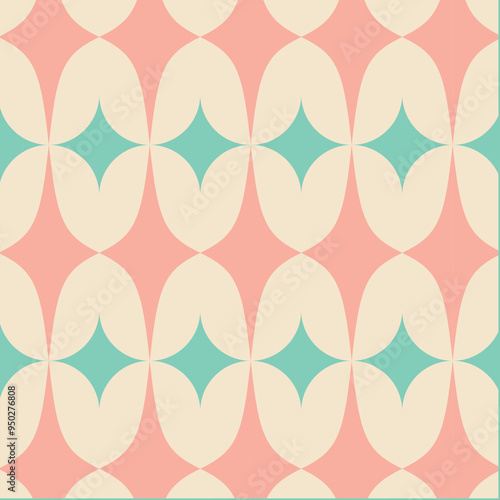 50s Mid Century Modern Seamless Pattern