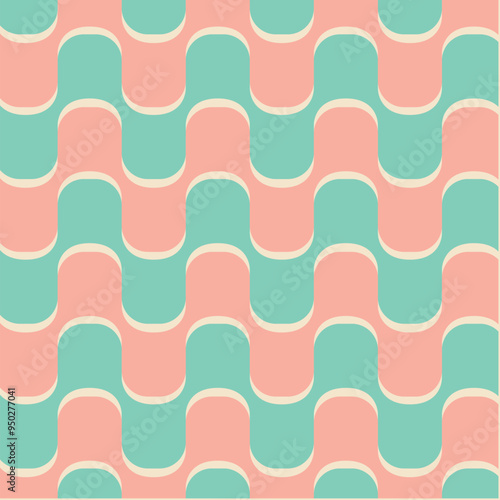 50s Mid Century Modern Seamless Pattern