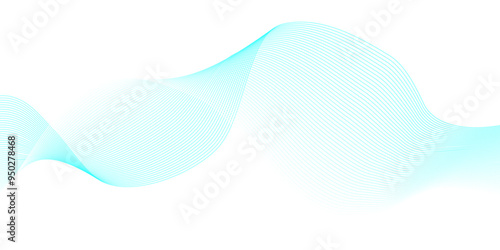 Vector white and blue digital wave modern carve blend stripe line flowing technology white line glowing element moving creative concept science technology crate for thin texture vector background.