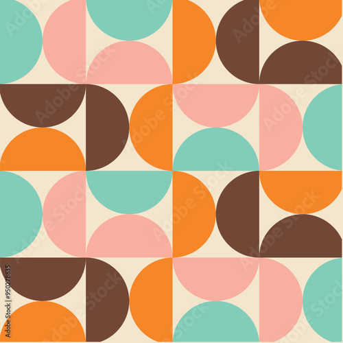 50s Mid Century Modern Seamless Pattern
